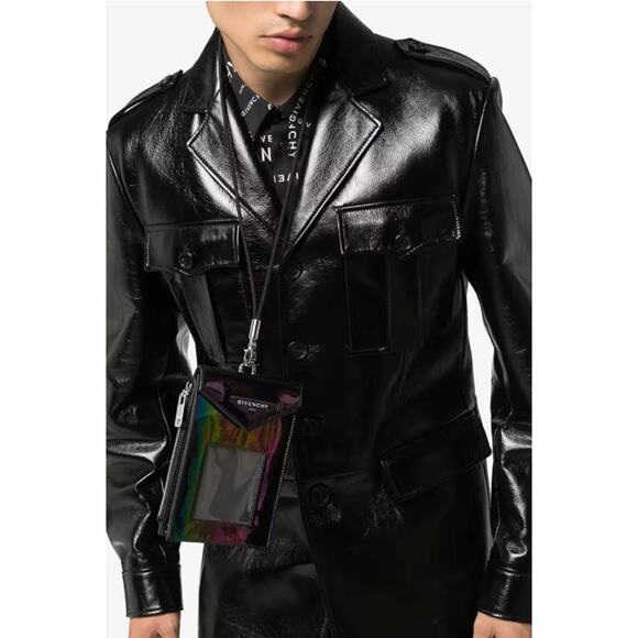 🔴 Givenchy Logo Neck Phone Lanyard Wallet - Iridescent - Picture 9 of 9